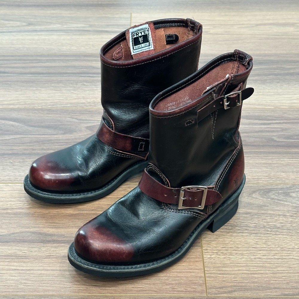 Frye Engineer 12R Boots in Oxblood Red Size 7.5